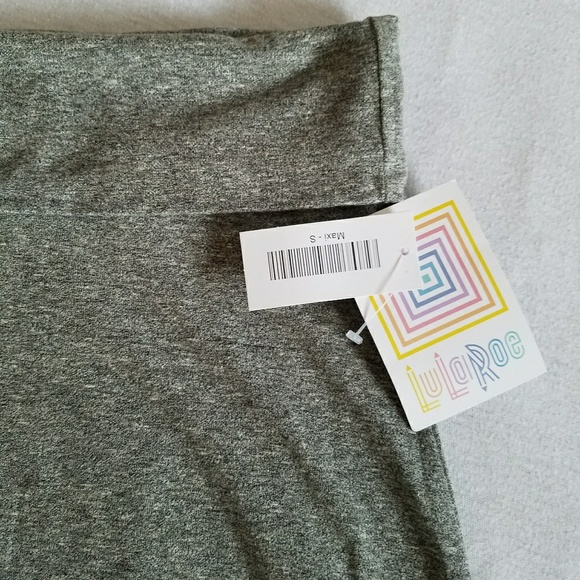 Nwt LuLaRoe maxi skirt gray cotton blend S - Picture 4 of 8